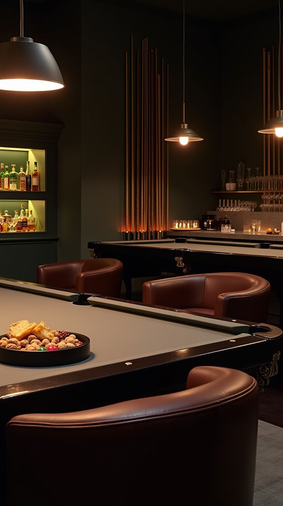 inviting poolside bar area