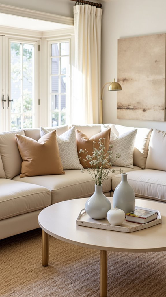 layered beige for depth