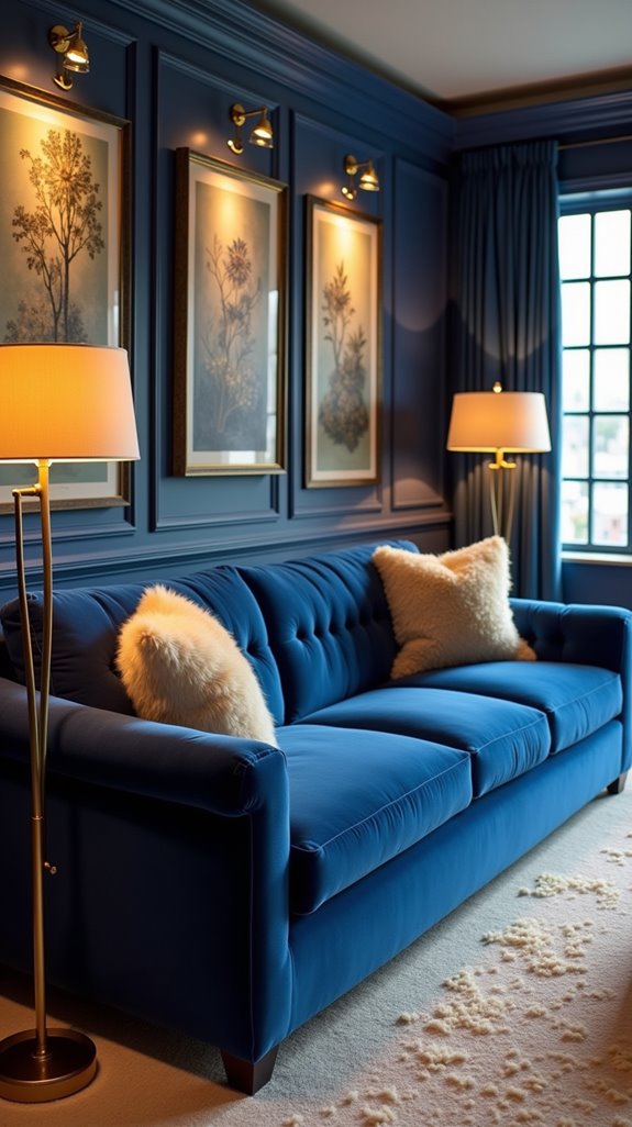 layered lighting for sofas