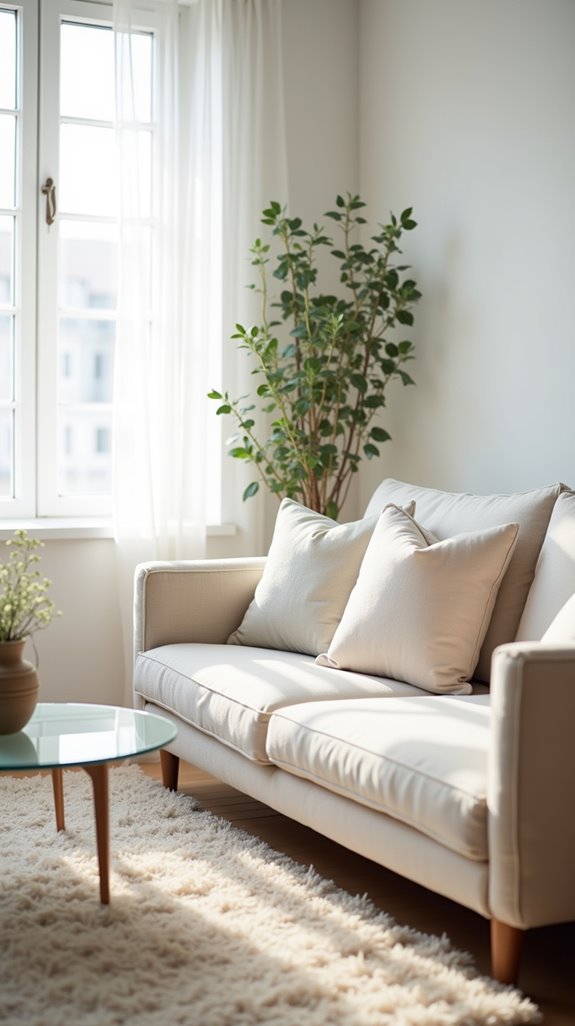 light and airy upholstery