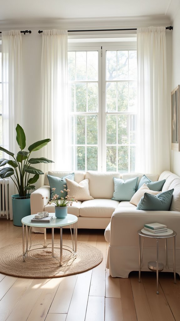 light colors enhance spaciousness