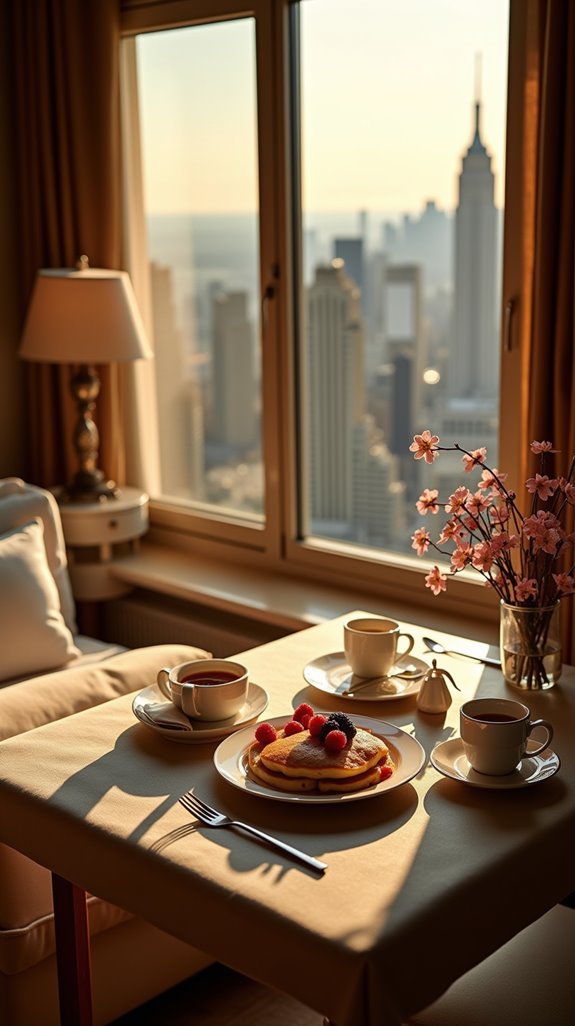 luxurious room service displays