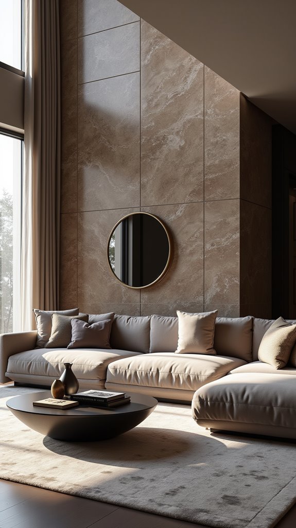 luxury stone accent wall