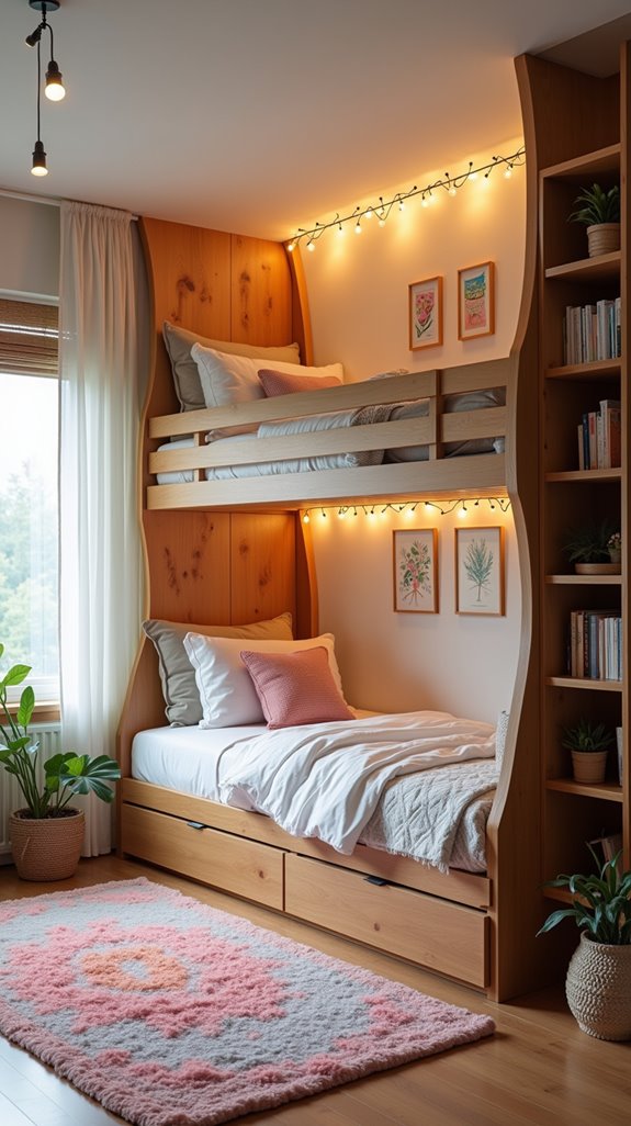 maximize space with bunk beds