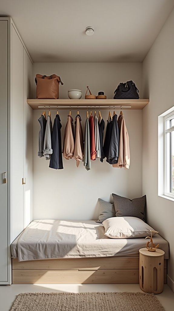 maximize space with hanging rails