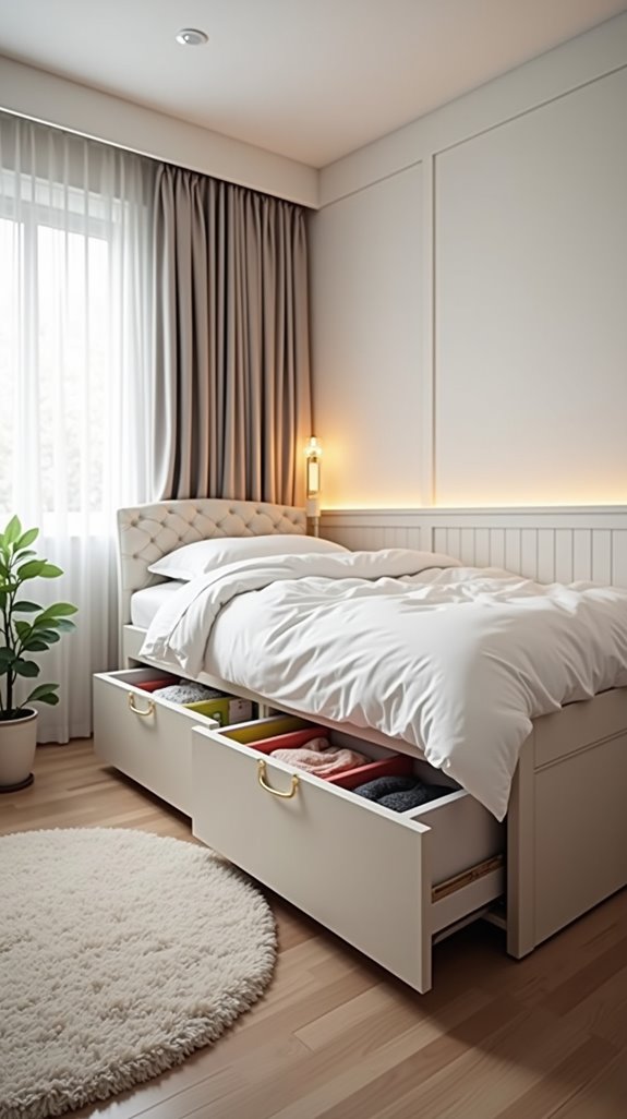 maximize space with under bed storage