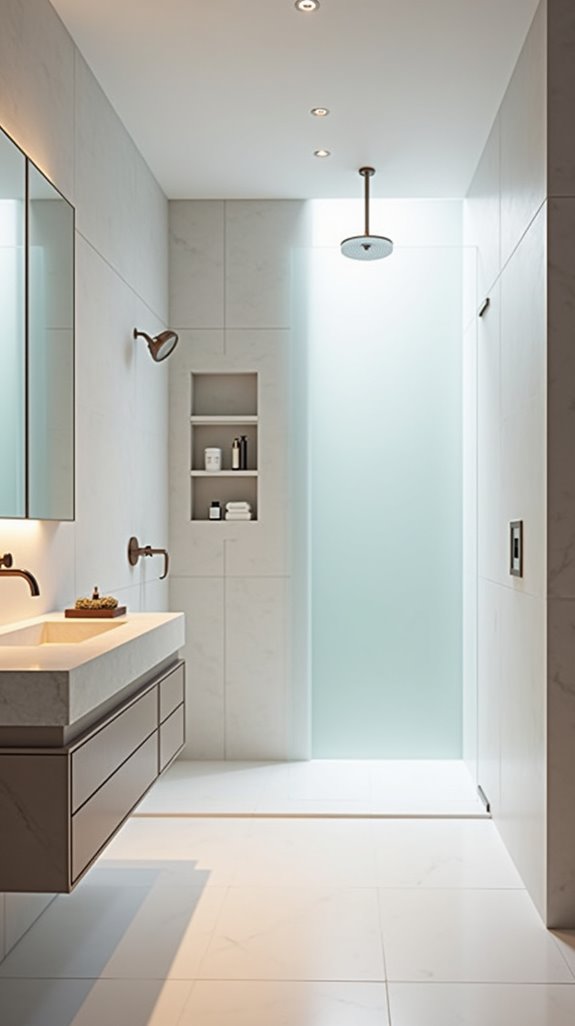 minimalism enhances shower aesthetics