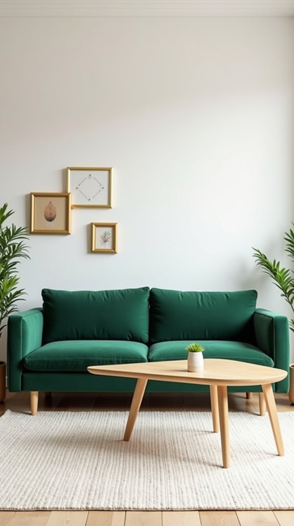 minimalist green sofa design