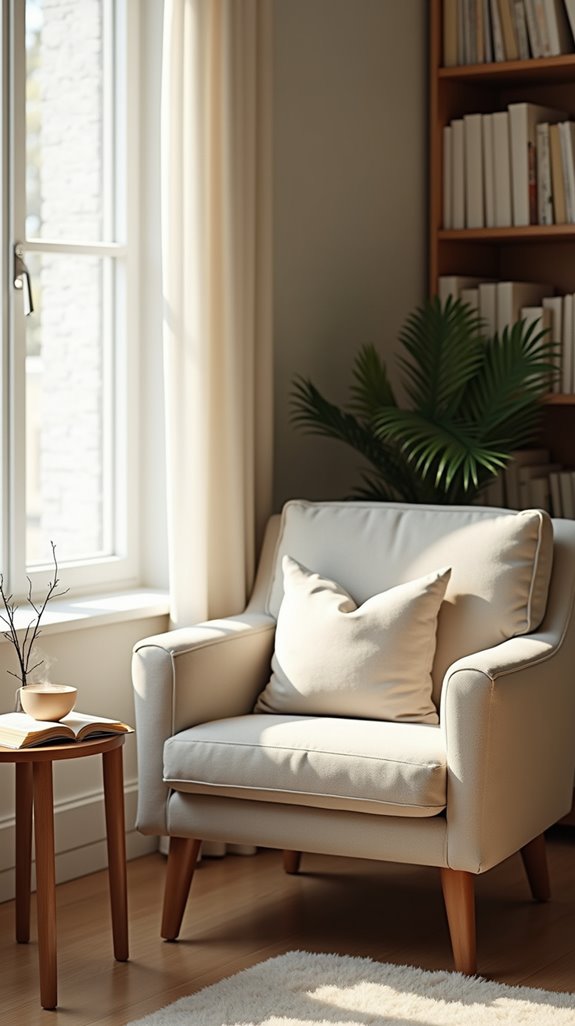 minimalist reading zone setup