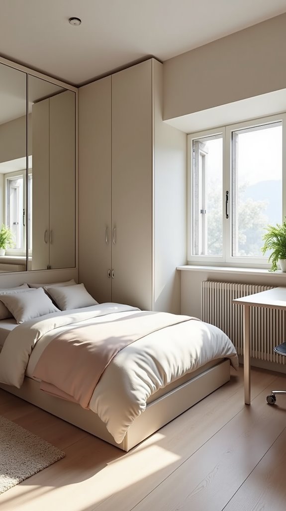 mirrors create spacious illusions