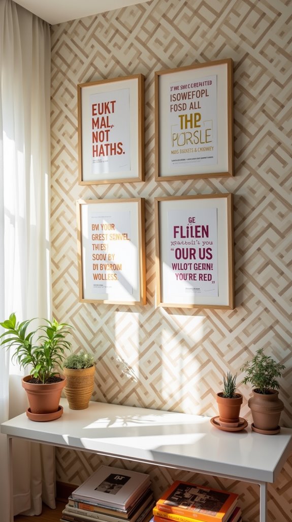 motivational typography art display