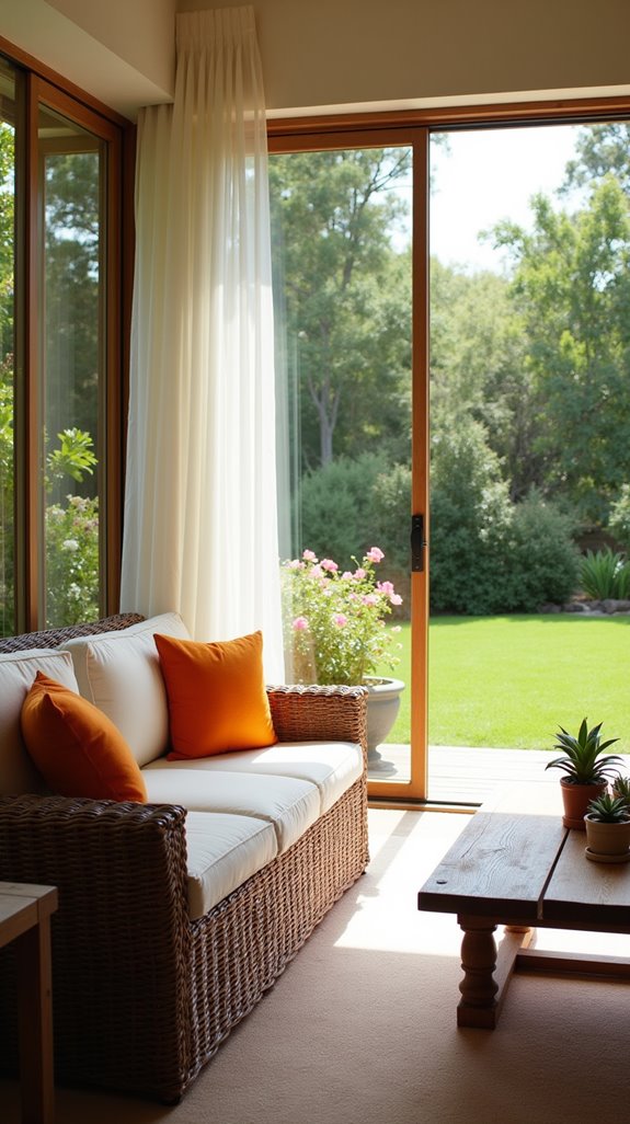 natural materials vibrant colors