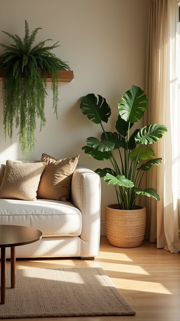 nature enhanced beige living room