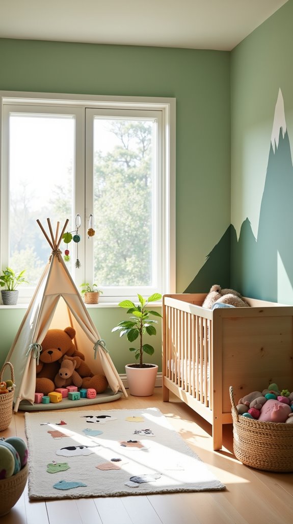 nature inspired calm toddler room