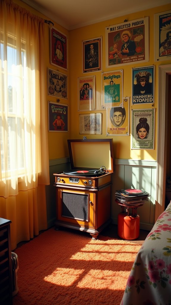 nostalgic retro band posters