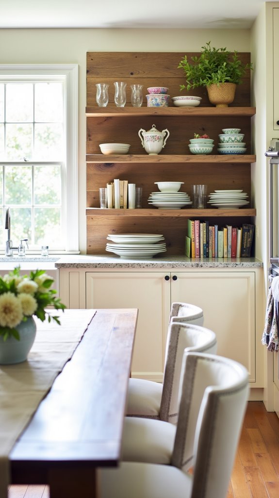 open shelving for style