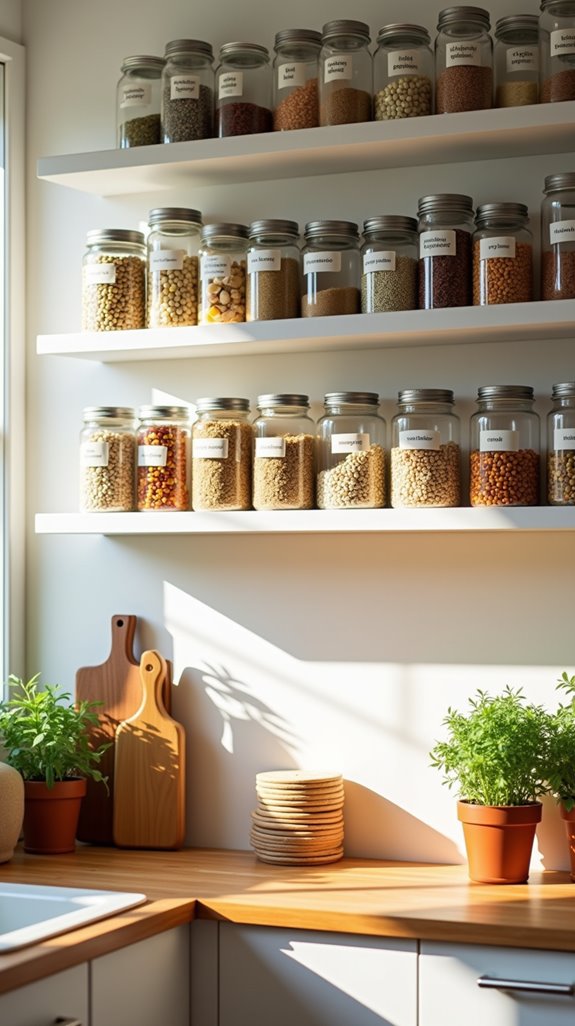 organize kitchen with labels