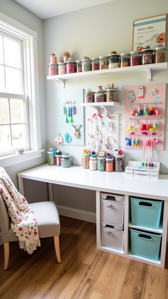 organized craft space inspires creativity