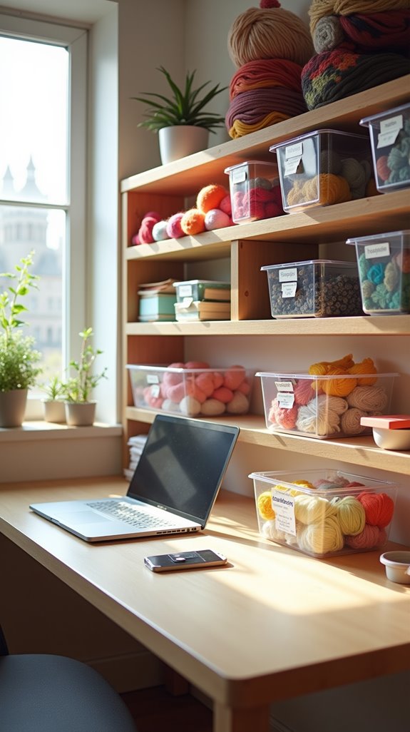 organized craft supplies system