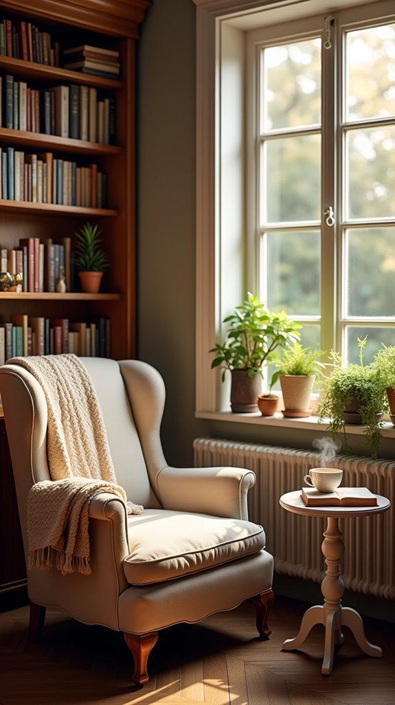 organized reading space routine