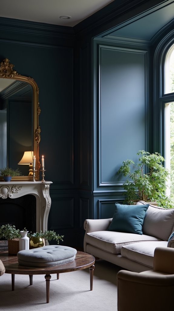 painted molding enhances elegance