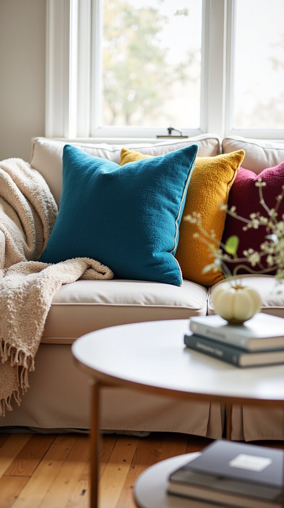 pillows enhance comfort and color
