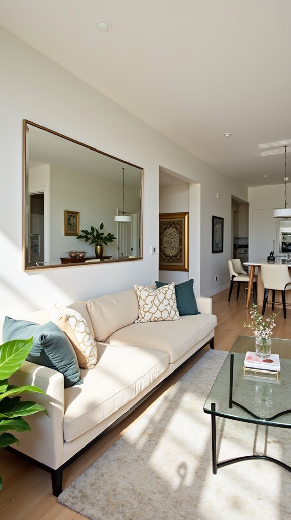 reflective mirrors enhance interiors