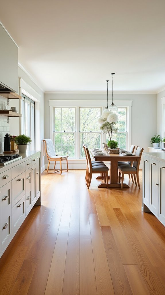 seamless dining space flooring