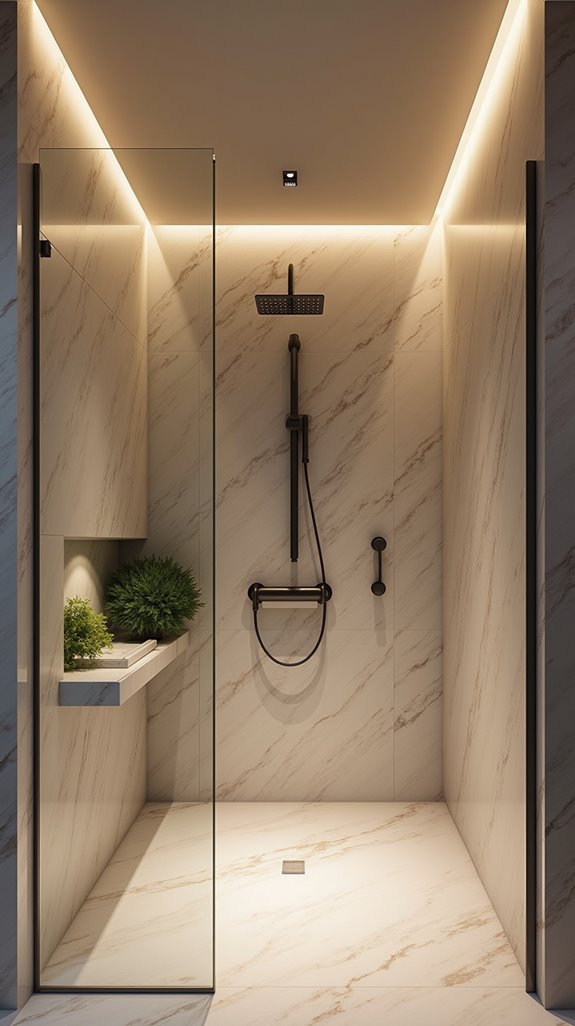 seamless modern wet room