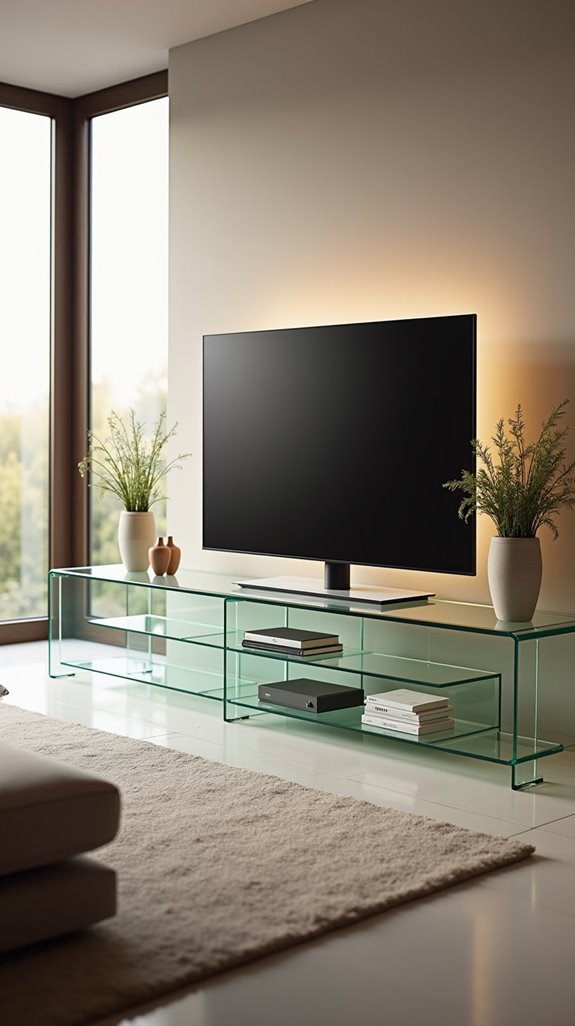 sleek glass stands elevate decor