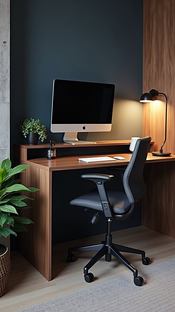 space saving wall mounted desk