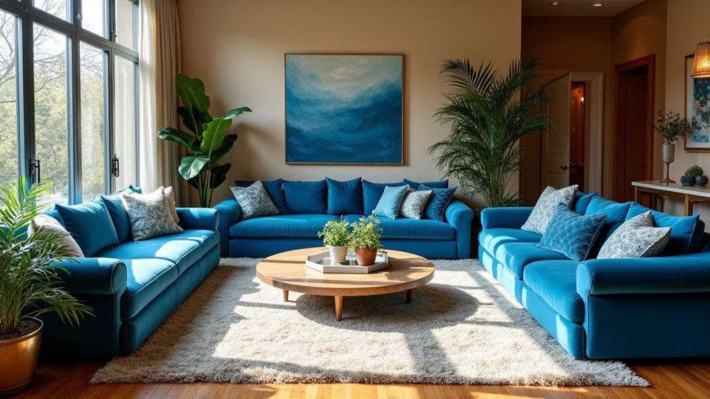 stylish blue sofa inspiration