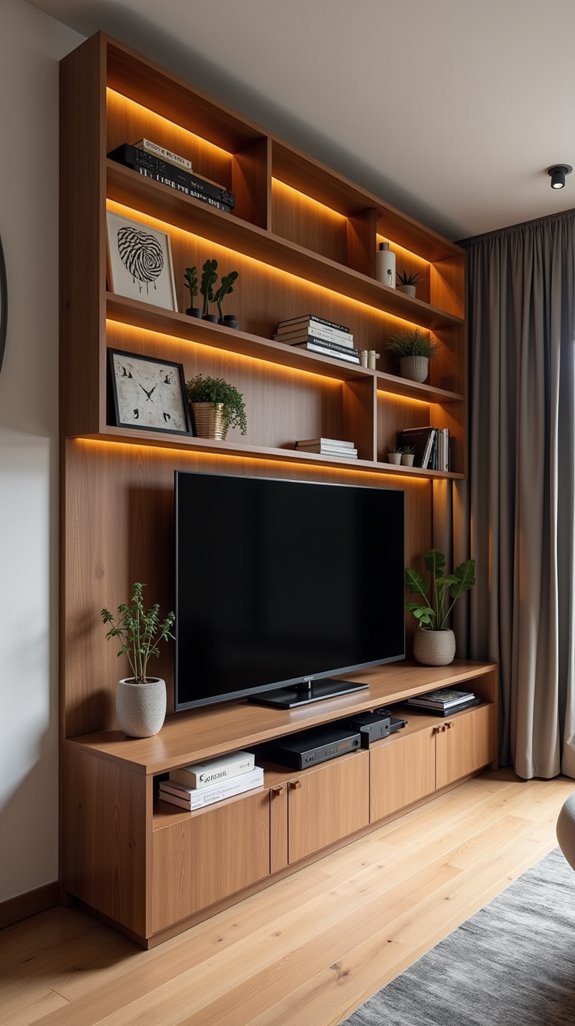 stylish corner entertainment center