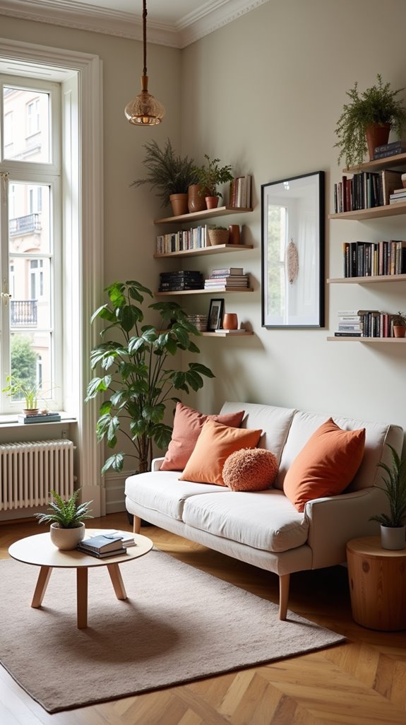 tall shelves for vertical space