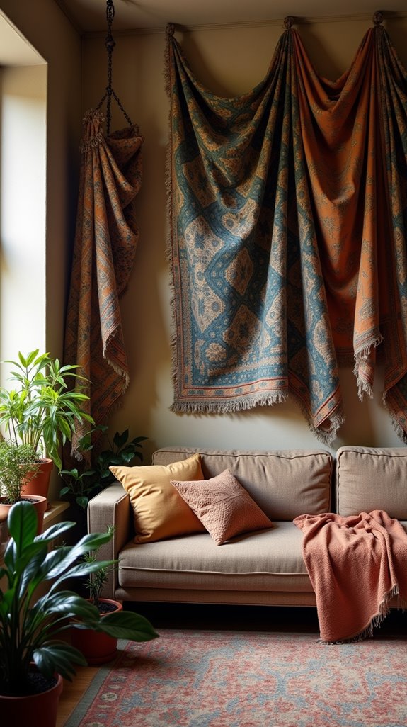tapestries create cozy atmospheres