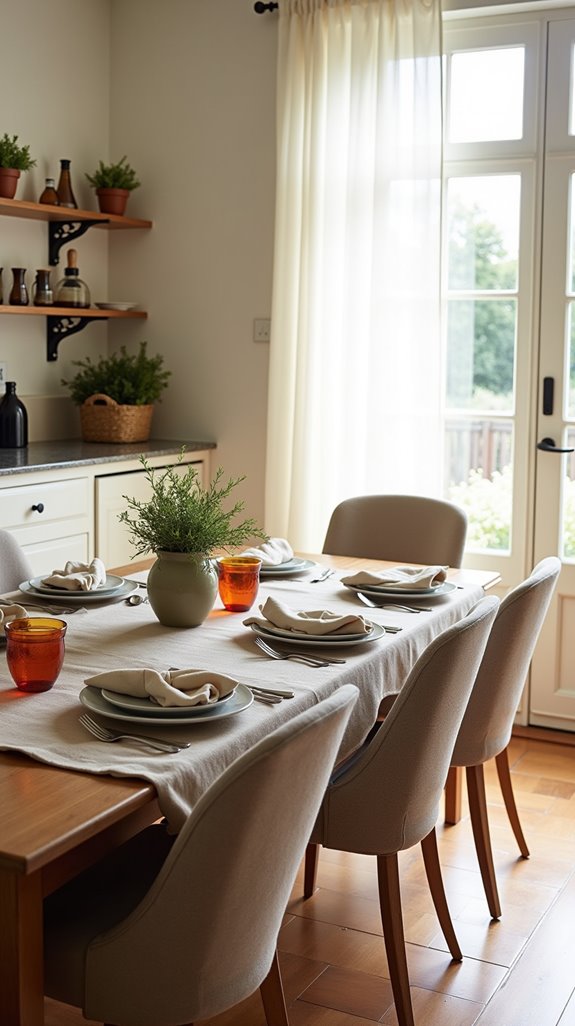 textiles enhance dining atmosphere