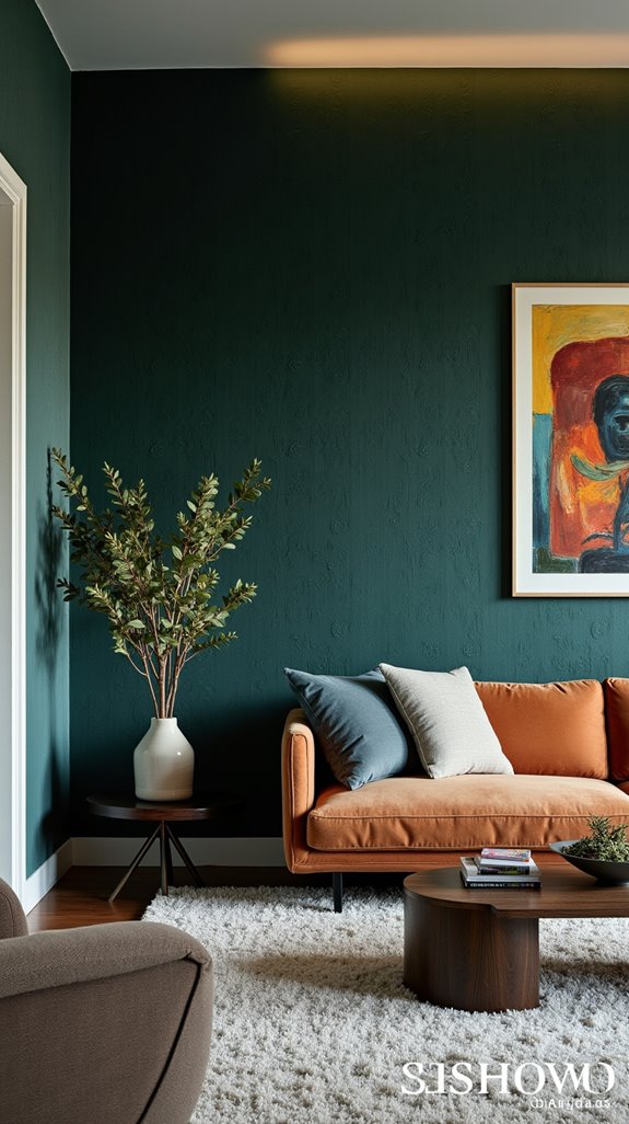 textured wallpaper enhances atmosphere