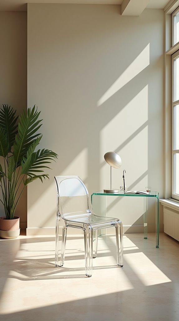 transparent decor enhances spaciousness