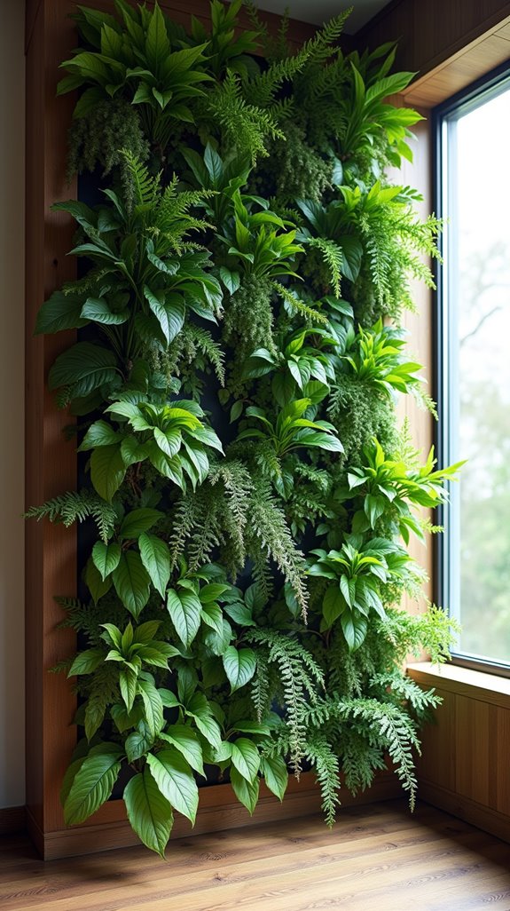 vertical plant wall installation