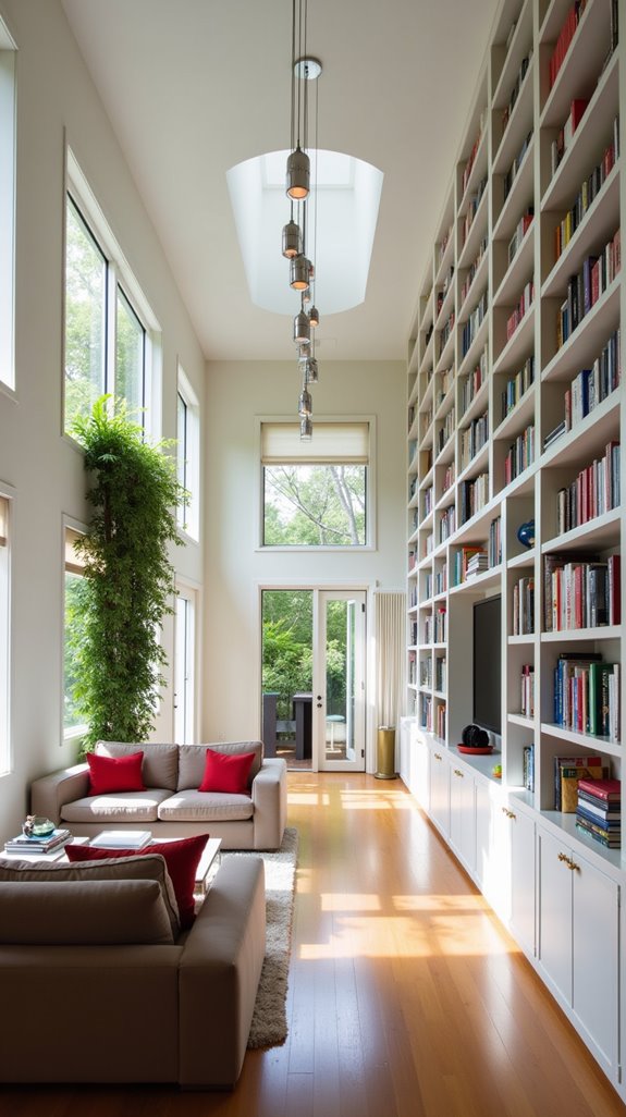 vertical storage enhances design