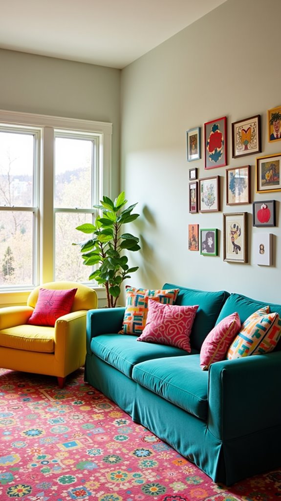 vibrant colorful living room