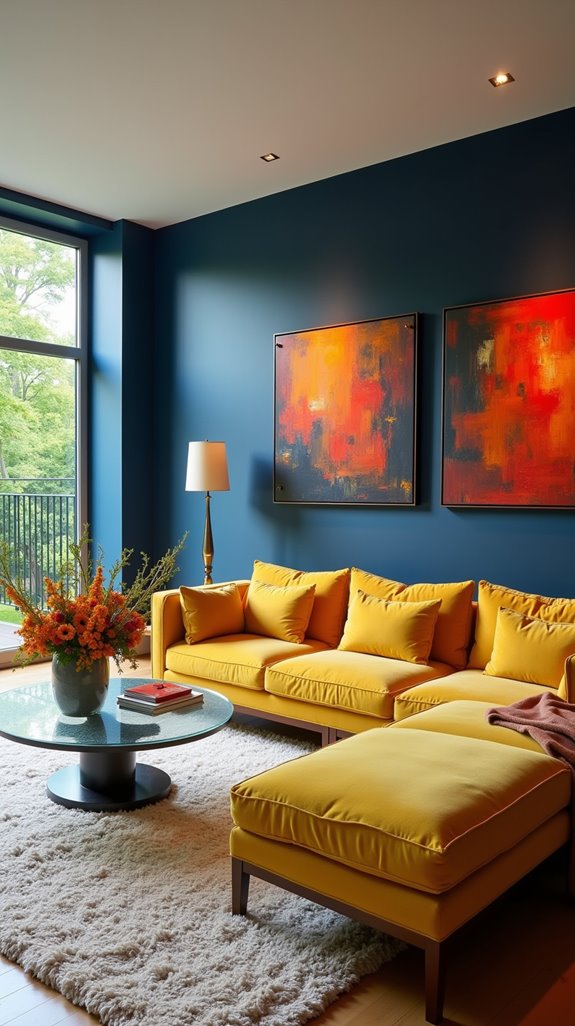 vibrant hues balanced decor