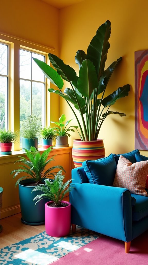 vibrant indoor plant display
