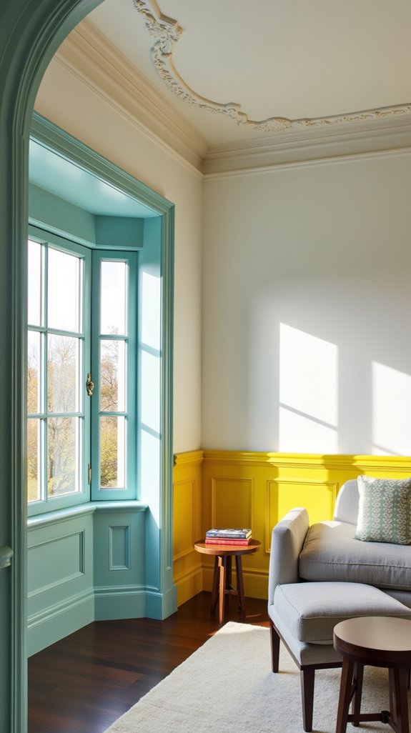 vibrant moulding enhances rooms