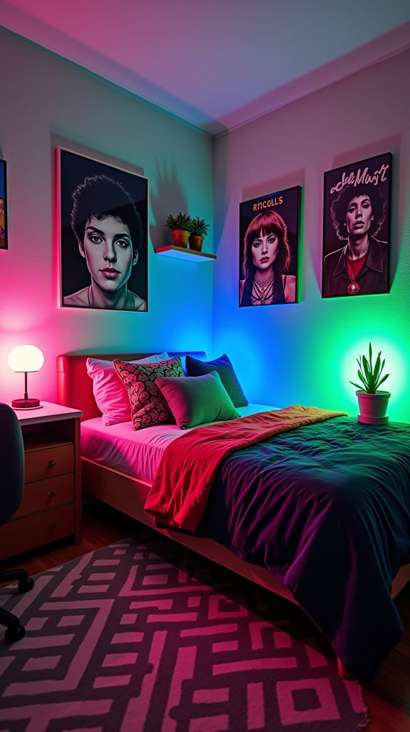 vibrant neon home accents