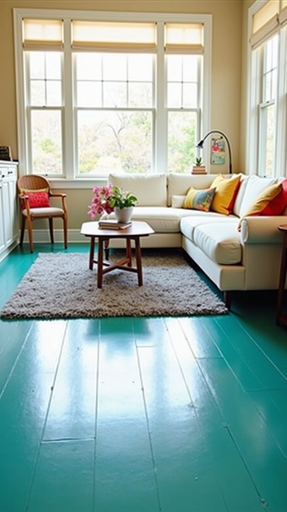 vibrant painted floor designs