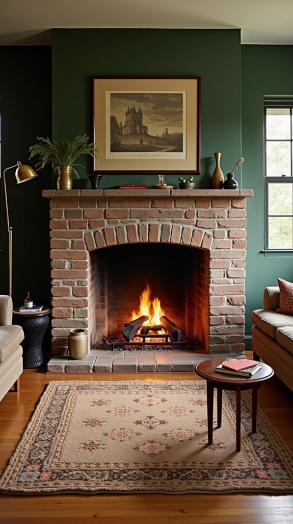 vintage fireplaces enhance decor
