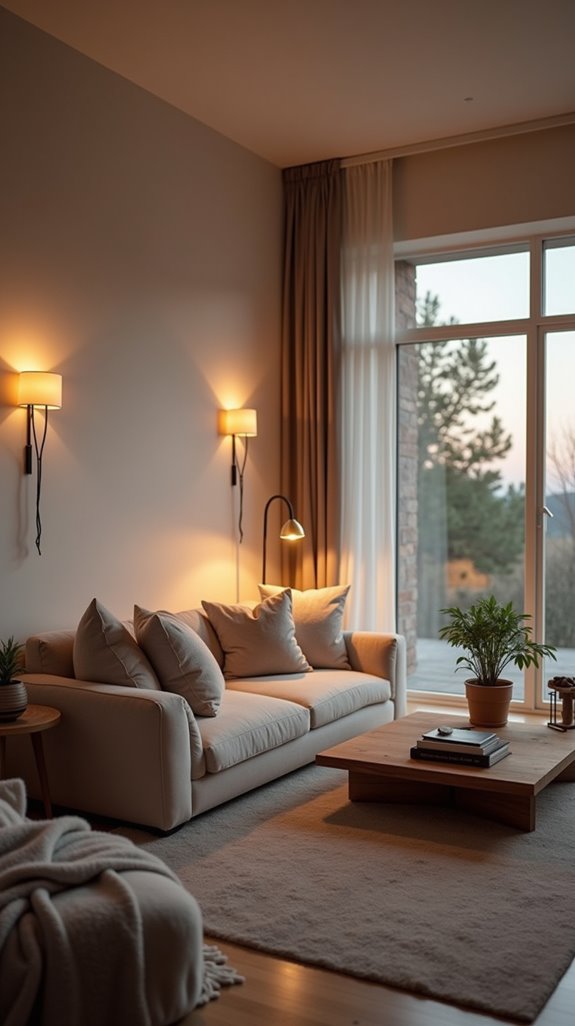 warm ambient lighting balance