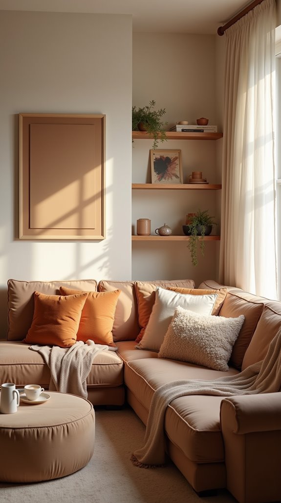 warm neutrals create coziness