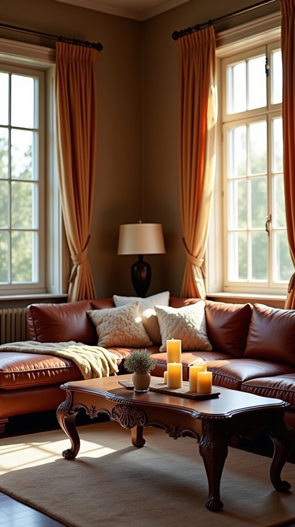 warm tones rich fabrics